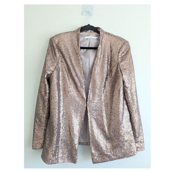 Justfab Rose gold Sequin Blazer - Picture 4 of 7
